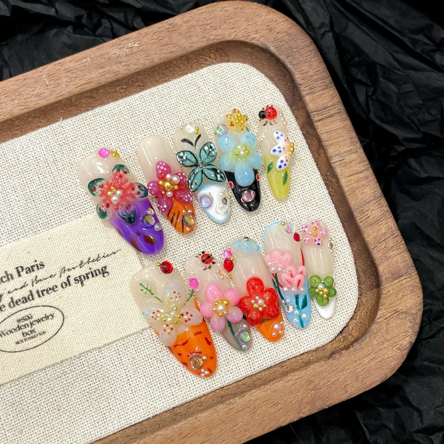 Summer Isle Fairy ✨ Handcrafted Enchanted Ten Pieces of Press-On Nails YH666 