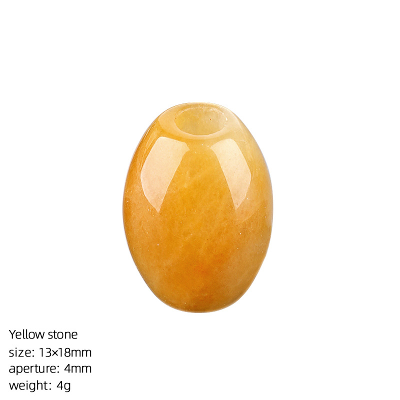 Natural Stone Barrel Bead Large Hole Spacer Beads DIY Bracelet Necklace Craft Loose Beads Handmade Accessory Supply