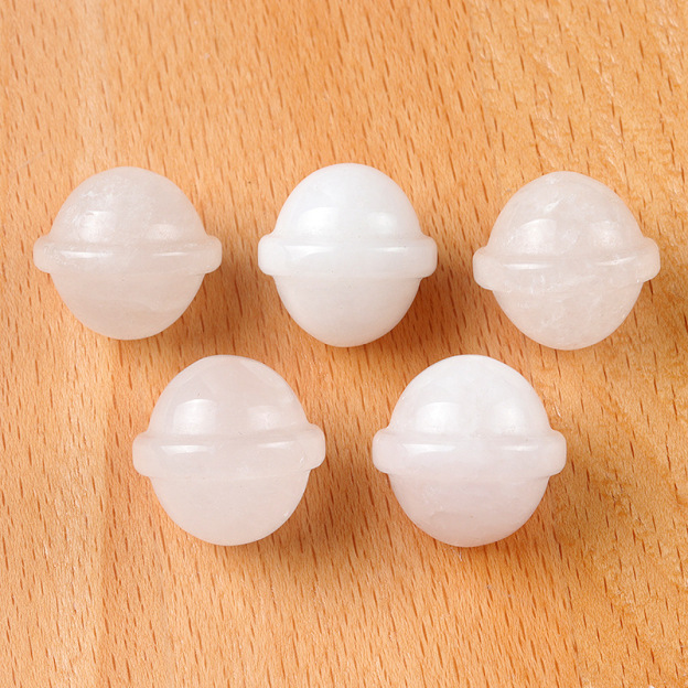 Natural Crystal Mini Planet 20mm Galaxy Carved Gemstone Decorative Ornament