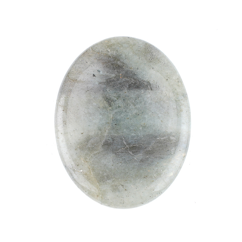Natural Crystal Thumb Stone Oval Palm Worry Stone Gua Sha Massage Gemstone 35x45mm26022106
