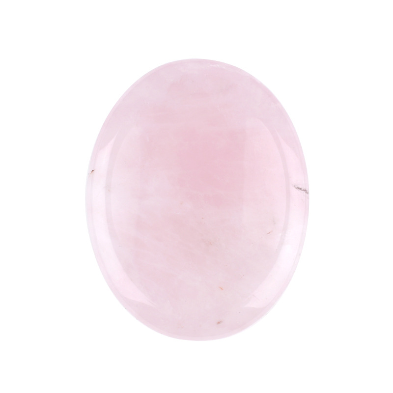 Natural Crystal Thumb Stone Oval Palm Worry Stone Gua Sha Massage Gemstone 35x45mm26022106