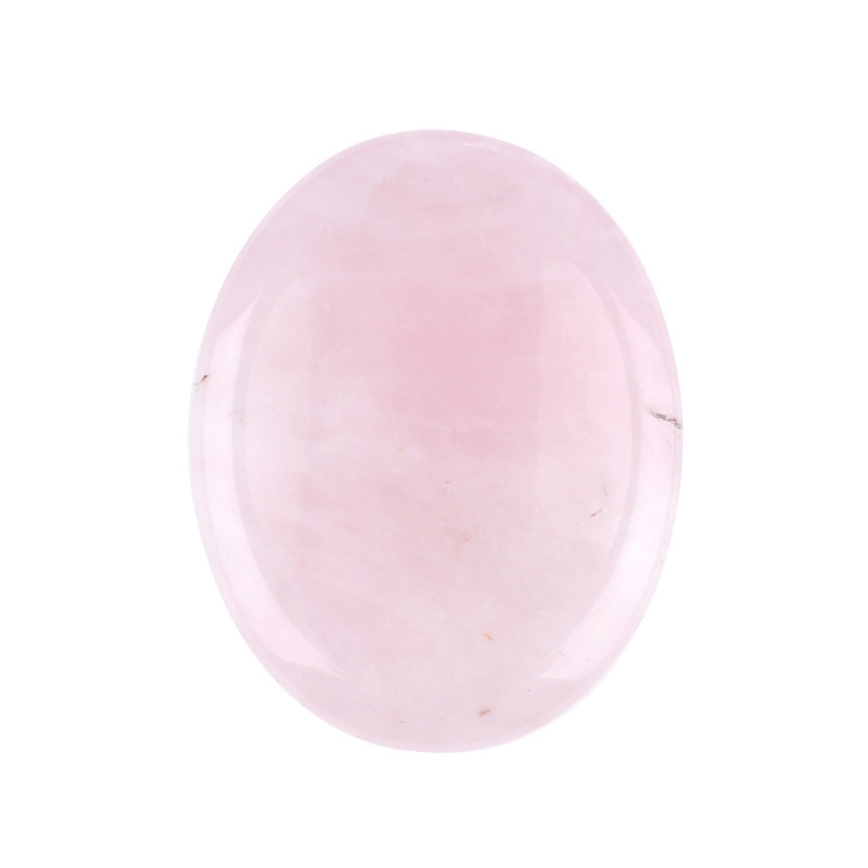 Natural Crystal Thumb Stone Oval Palm Worry Stone Gua Sha Massage Gemstone 35x45mm26022106