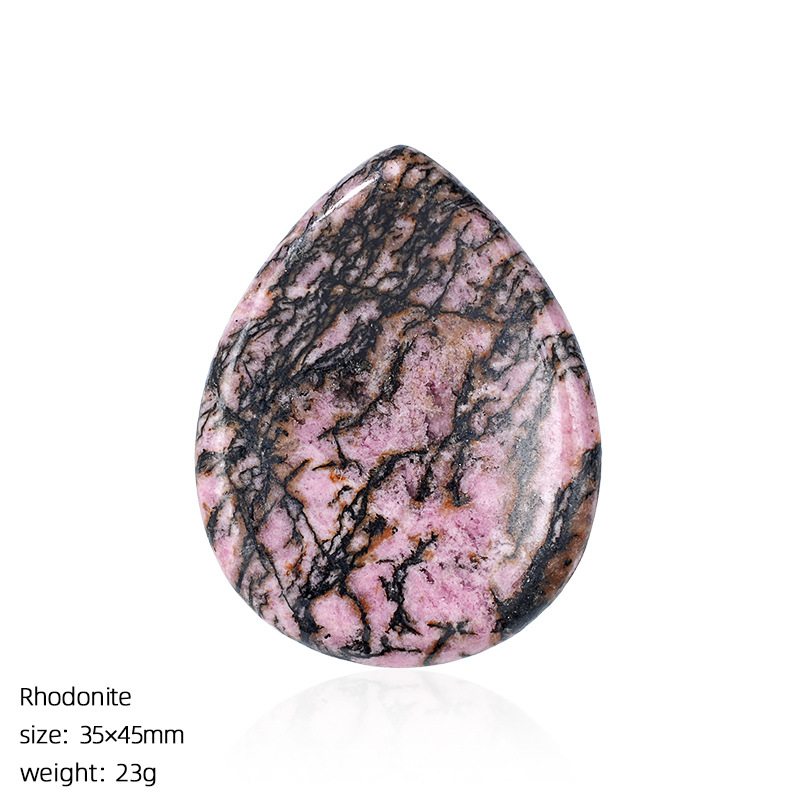 Natural Stone Thumb Worry Stone Teardrop Palm Massage Stone Grooved Crystal Pocket Stone Stress Relief Meditation Healing Stone