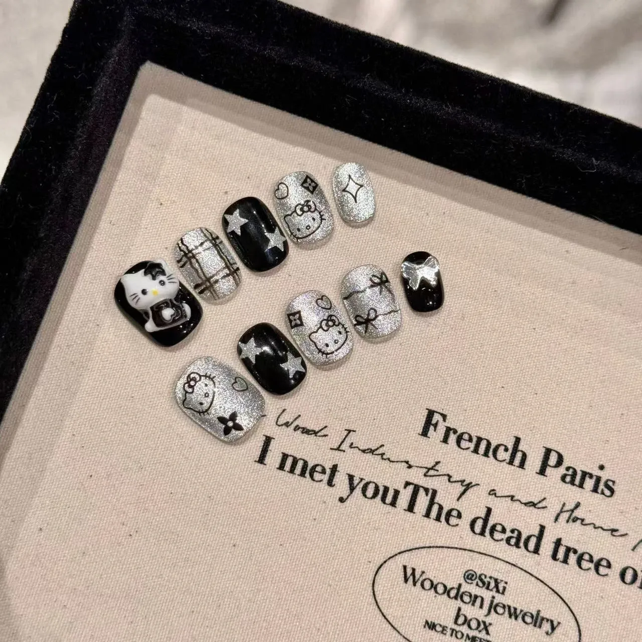 Handcrafted Enchanted Ten Pieces of Press-On Nails YH1975