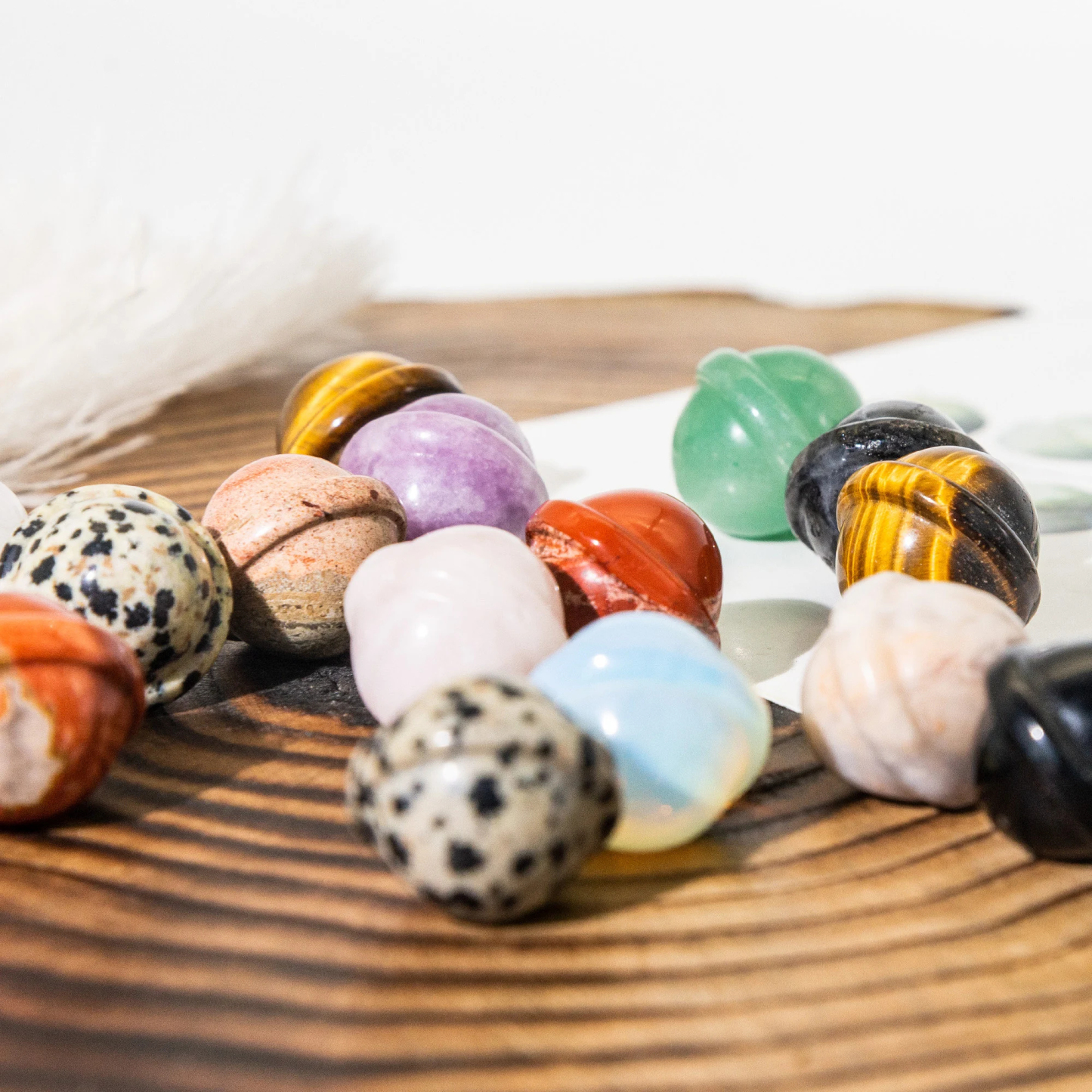 Natural Crystal Mini Planet 20mm Galaxy Carved Gemstone Decorative Ornament