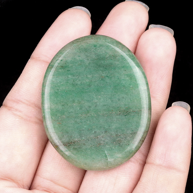 Natural Stone Oval Worry Thumb Stone Palm Relaxation Massage Pocket Stone Smooth Polished Oval Comfort Stone