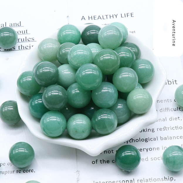 Natural Crystal Sphere Bead, 16mm No Hole Round Stone Bead for DIY Jewelry Making, Display Decor and Handmade Accessory Projects