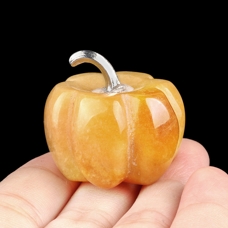 Natural Crystal Pumpkin 30mm Gemstone Carved Table Decoration