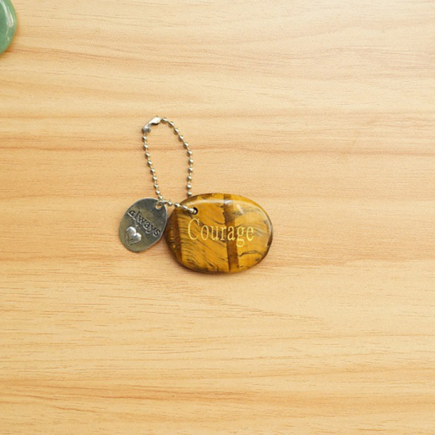 Crystal Engraved Inspiration Stone with Word Charm, Natural Gemstone Pocket Token for Encouragement & Meaning Wholesale