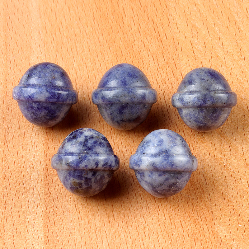 Natural Crystal Mini Planet 20mm Galaxy Carved Gemstone Decorative Ornament