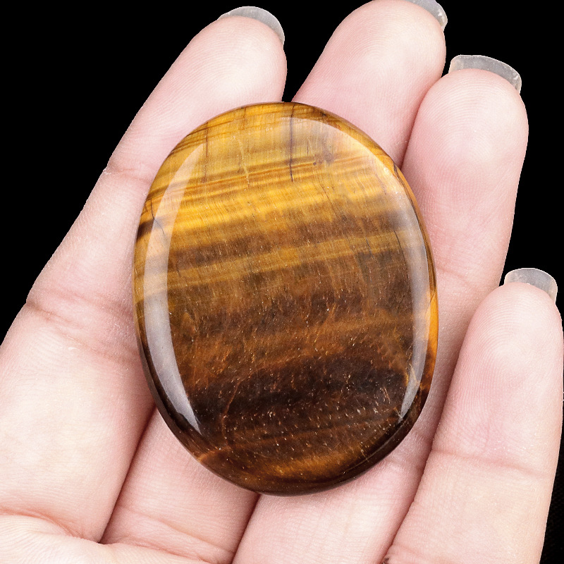 Natural Stone Oval Worry Thumb Stone Palm Relaxation Massage Pocket Stone Smooth Polished Oval Comfort Stone