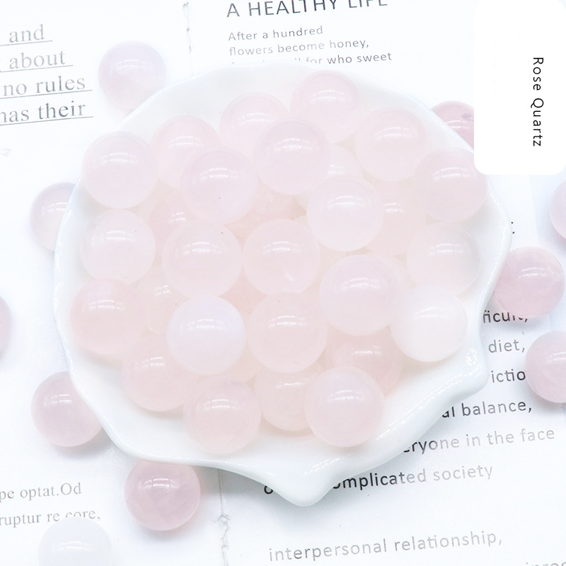 Natural Crystal Sphere Bead, 16mm No Hole Round Stone Bead for DIY Jewelry Making, Display Decor and Handmade Accessory Projects