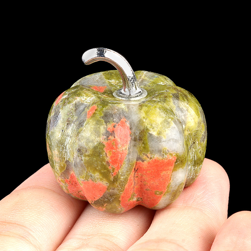 Natural Crystal Pumpkin 30mm Gemstone Carved Table Decoration