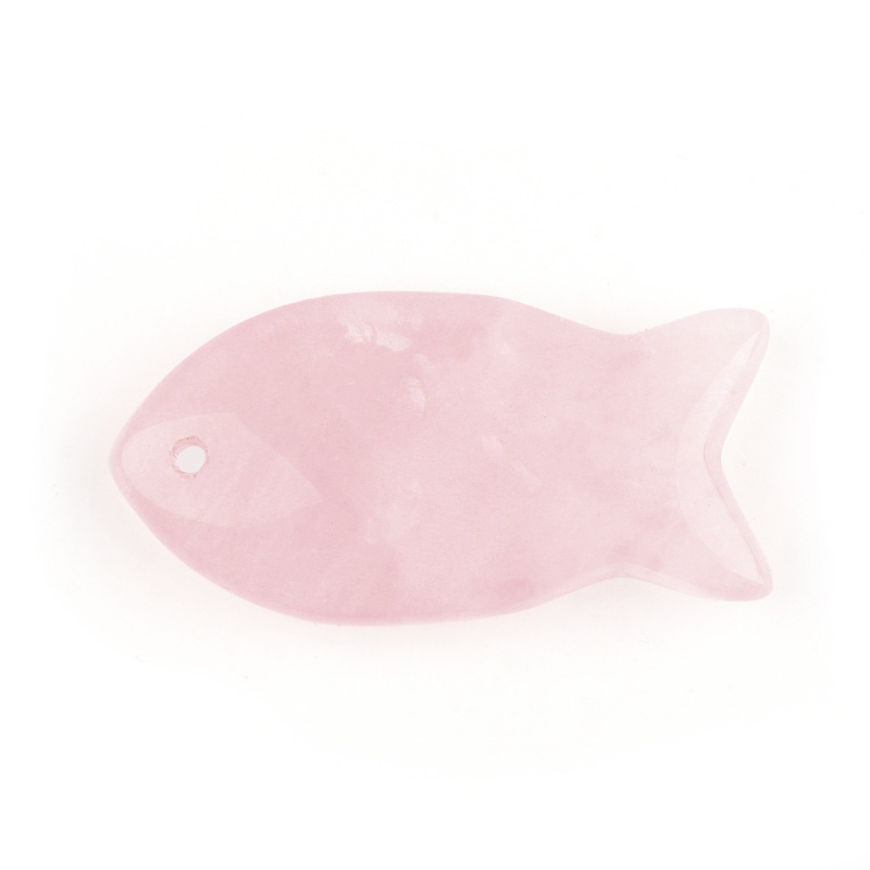 Natural Stone Fish Shape Pendant, DIY Fish-shaped Necklace, Creative Carved Stone Fish Pendant