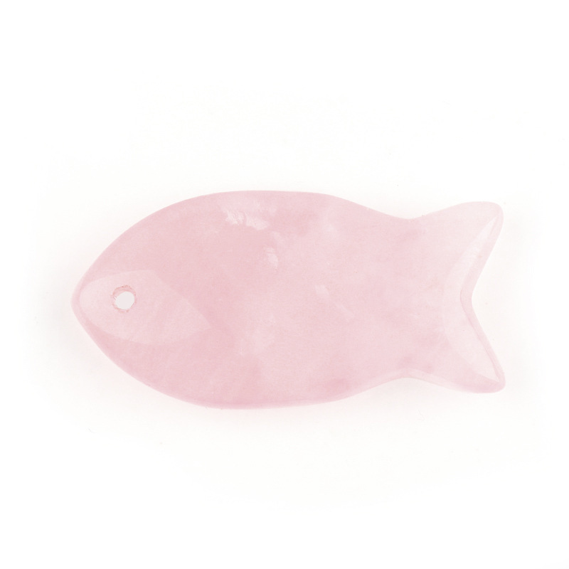 Natural Stone Fish Shape Pendant, DIY Fish-shaped Necklace, Creative Carved Stone Fish Pendant