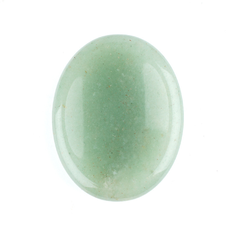Natural Crystal Thumb Stone Oval Palm Worry Stone Gua Sha Massage Gemstone 35x45mm26022106