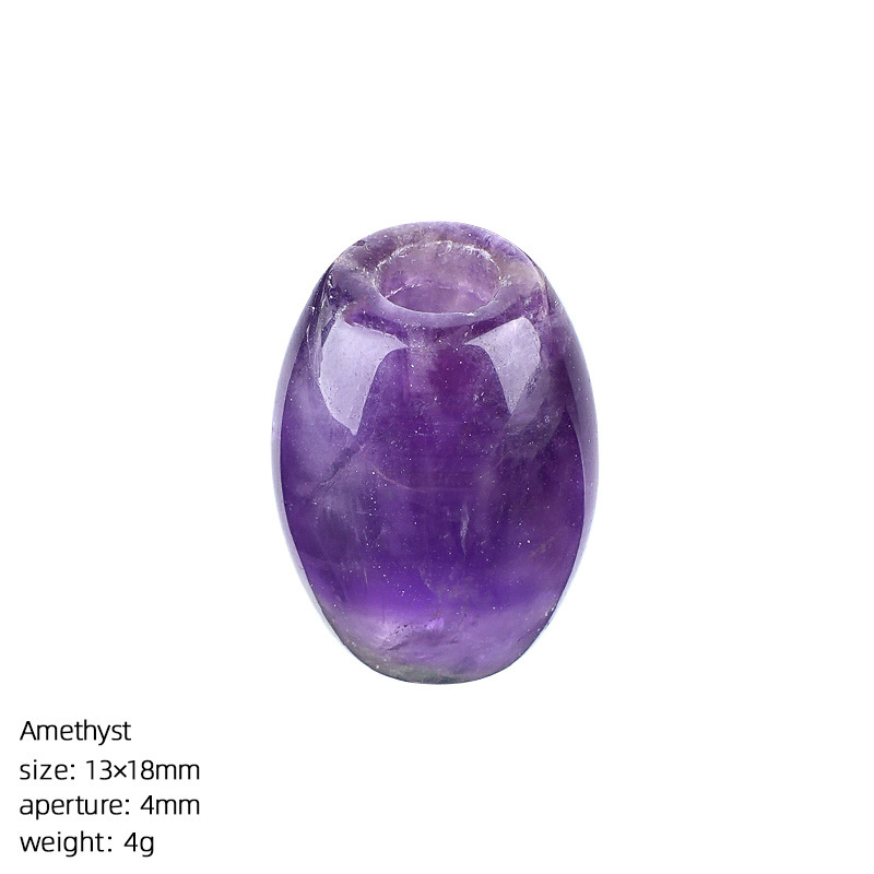 Natural Stone Barrel Bead Large Hole Spacer Beads DIY Bracelet Necklace Craft Loose Beads Handmade Accessory Supply