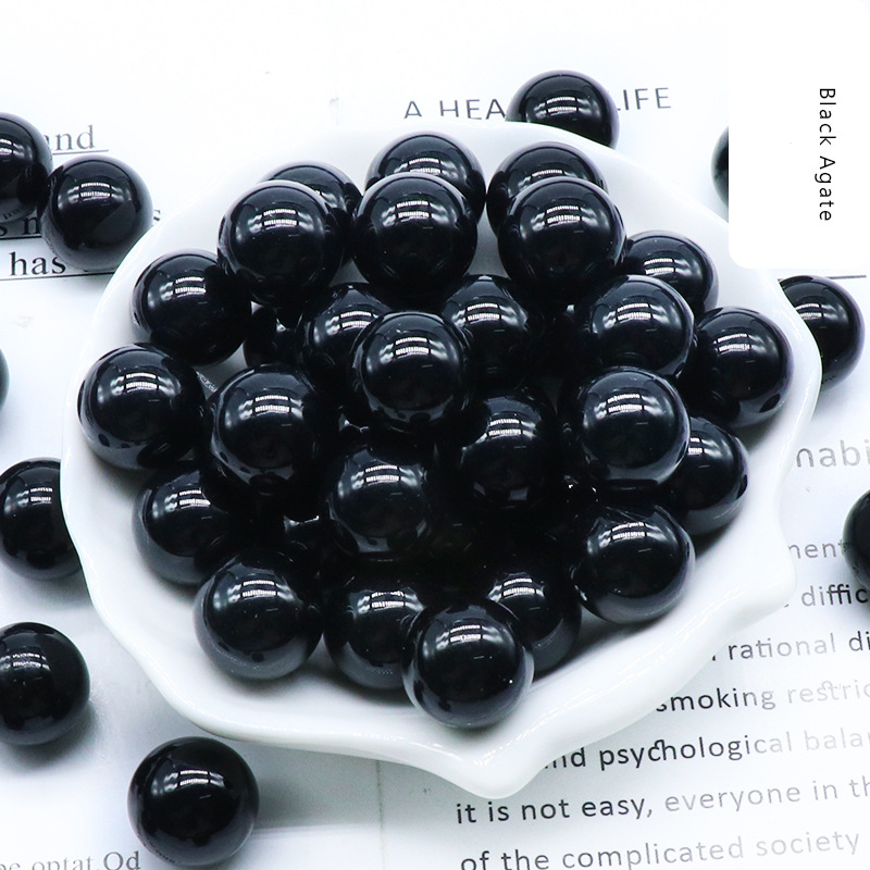 Natural Crystal Sphere Bead, 16mm No Hole Round Stone Bead for DIY Jewelry Making, Display Decor and Handmade Accessory Projects