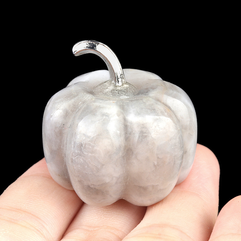 Natural Crystal Pumpkin 30mm Gemstone Carved Table Decoration