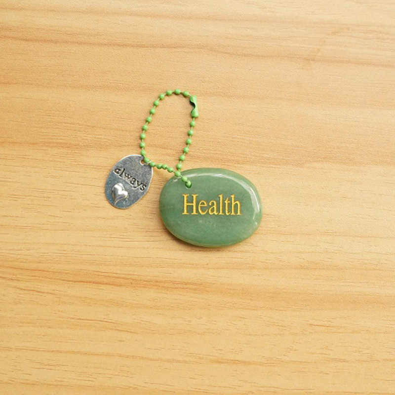 Crystal Engraved Inspiration Stone with Word Charm, Natural Gemstone Pocket Token for Encouragement & Meaning Wholesale