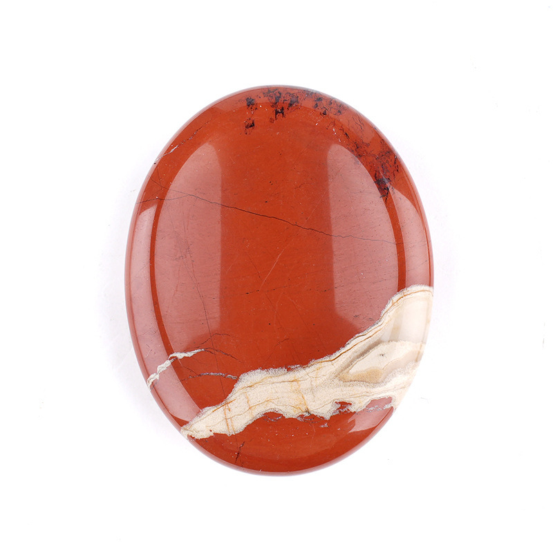 Natural Crystal Thumb Stone Oval Palm Worry Stone Gua Sha Massage Gemstone 35x45mm26022106