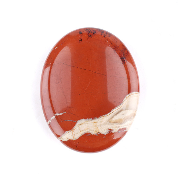 Natural Crystal Thumb Stone Oval Palm Worry Stone Gua Sha Massage Gemstone 35x45mm26022106
