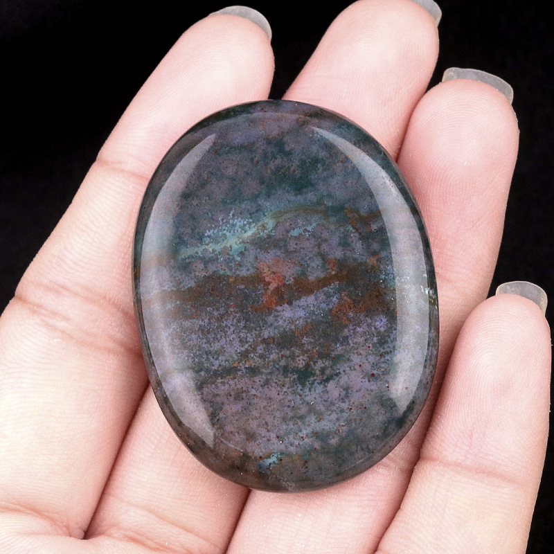Natural Stone Oval Worry Thumb Stone Palm Relaxation Massage Pocket Stone Smooth Polished Oval Comfort Stone