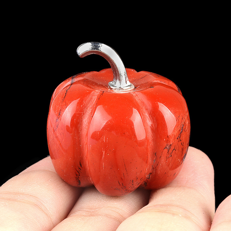 Natural Crystal Pumpkin 30mm Gemstone Carved Table Decoration
