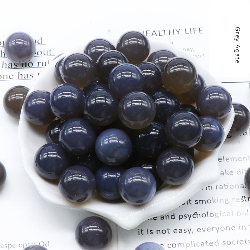 Natural Crystal Sphere Bead, 16mm No Hole Round Stone Bead for DIY Jewelry Making, Display Decor and Handmade Accessory Projects