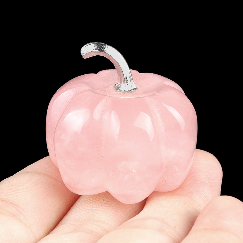 Natural Crystal Pumpkin 30mm Gemstone Carved Table Decoration
