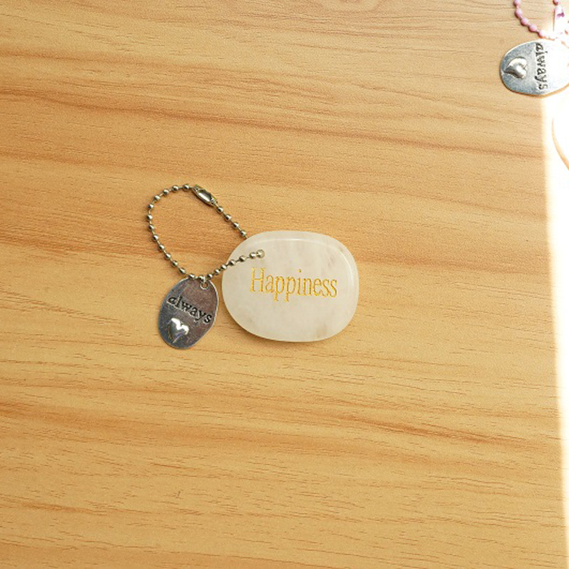 Crystal Engraved Inspiration Stone with Word Charm, Natural Gemstone Pocket Token for Encouragement & Meaning Wholesale