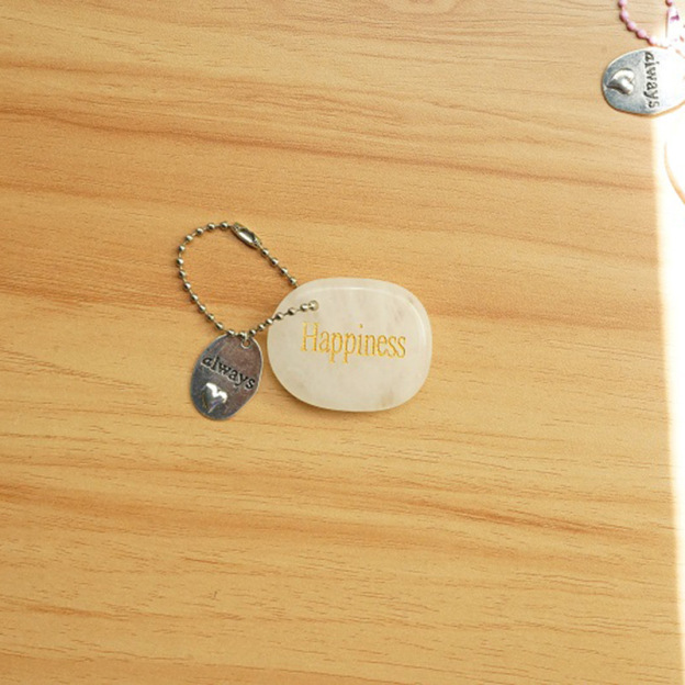 Crystal Engraved Inspiration Stone with Word Charm, Natural Gemstone Pocket Token for Encouragement & Meaning Wholesale