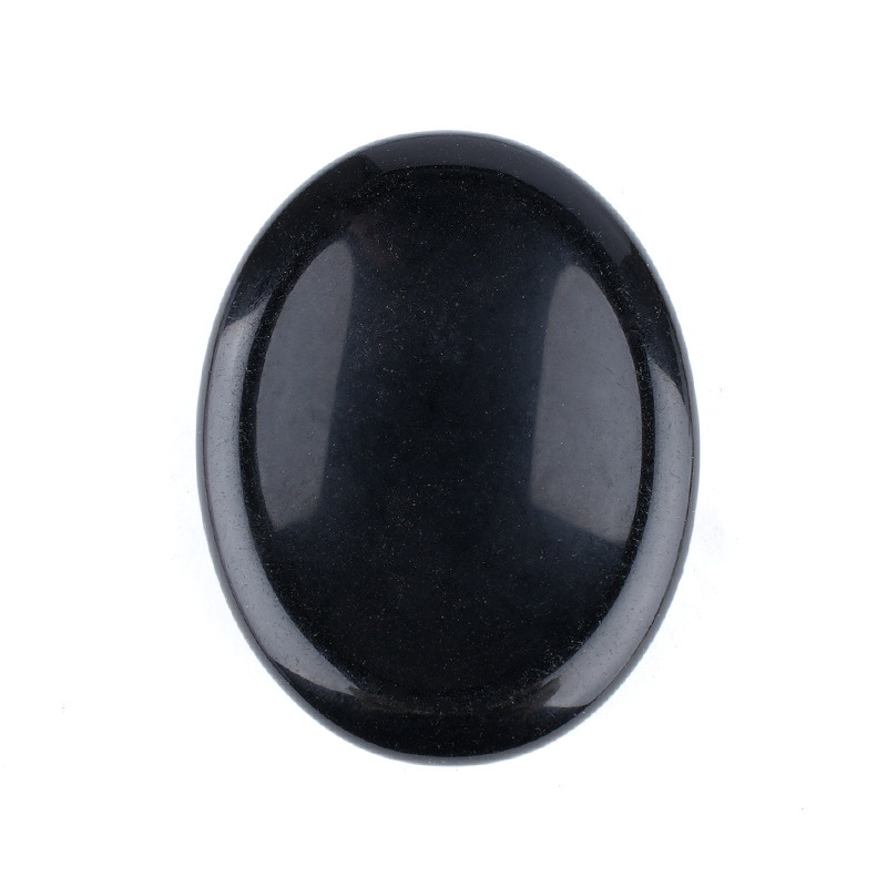 Natural Crystal Thumb Stone Oval Palm Worry Stone Gua Sha Massage Gemstone 35x45mm26022106