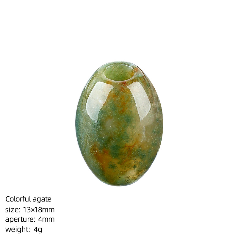 Natural Stone Barrel Bead Large Hole Spacer Beads DIY Bracelet Necklace Craft Loose Beads Handmade Accessory Supply