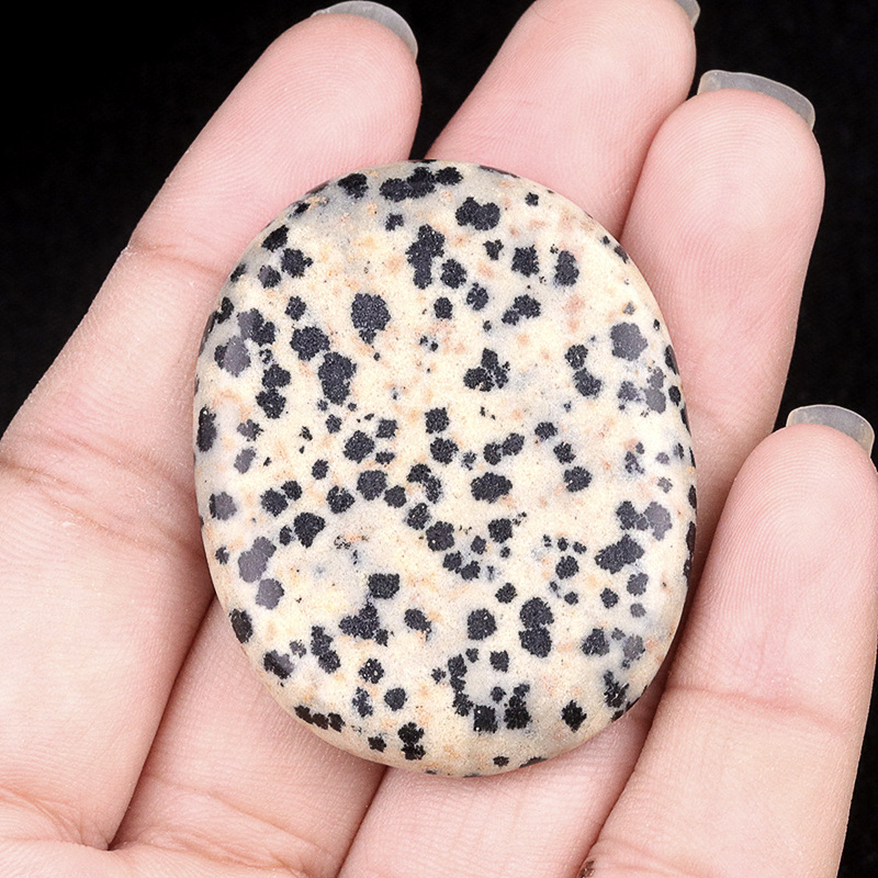 Natural Stone Oval Worry Thumb Stone Palm Relaxation Massage Pocket Stone Smooth Polished Oval Comfort Stone