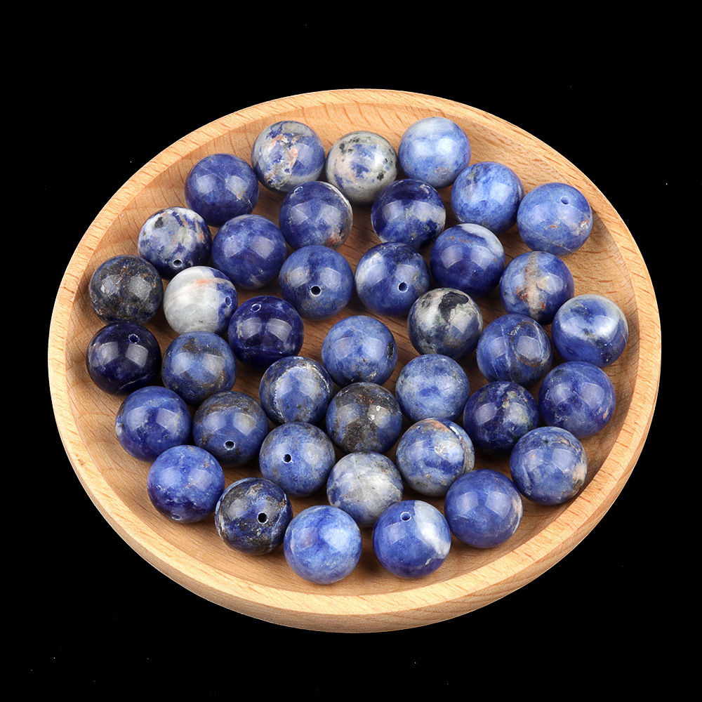 Natural Stone Half Drilled Round Beads, 12mm Crystal Agate Semi Hole Loose Beads for DIY Earrings Stud Jewelry Making and Inlay Accessories