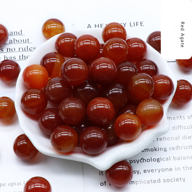 Natural Crystal Sphere Bead, 16mm No Hole Round Stone Bead for DIY Jewelry Making, Display Decor and Handmade Accessory Projects