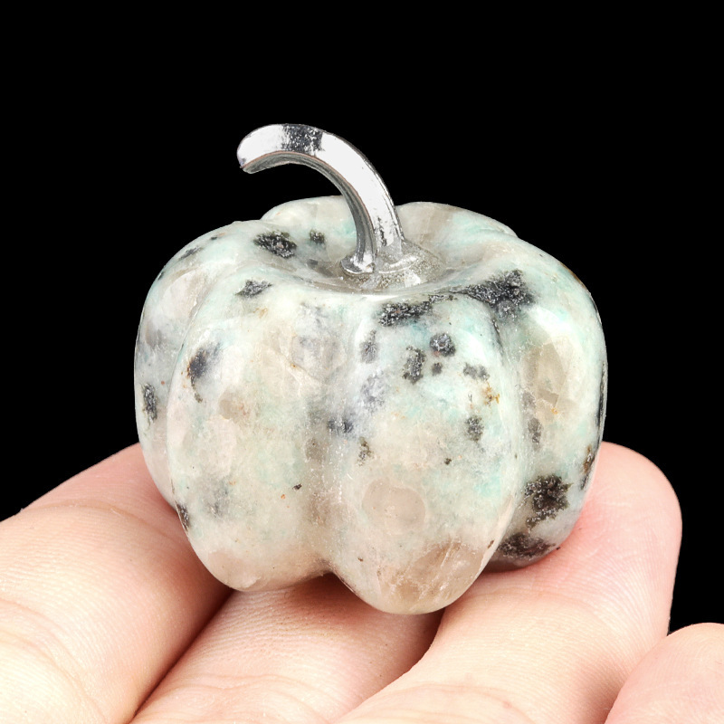 Natural Crystal Pumpkin 30mm Gemstone Carved Table Decoration