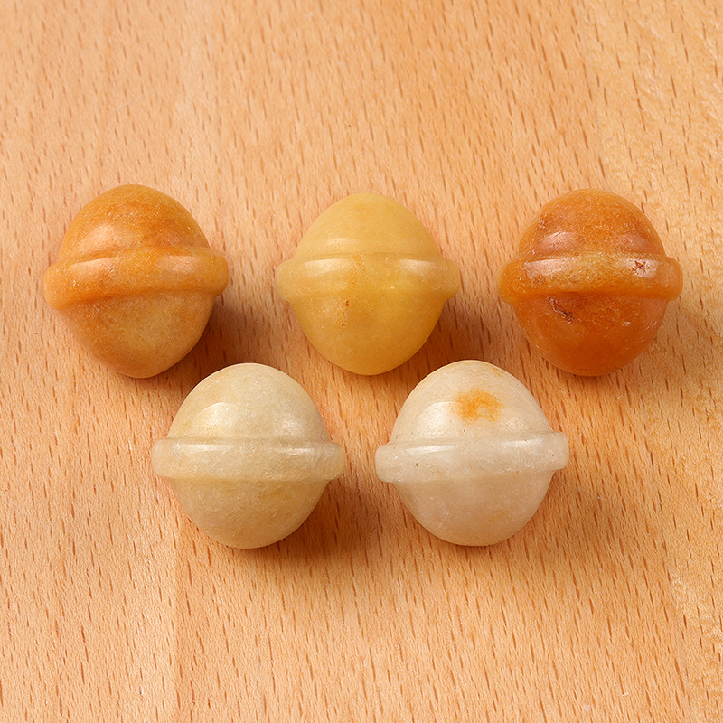 Natural Crystal Mini Planet 20mm Galaxy Carved Gemstone Decorative Ornament