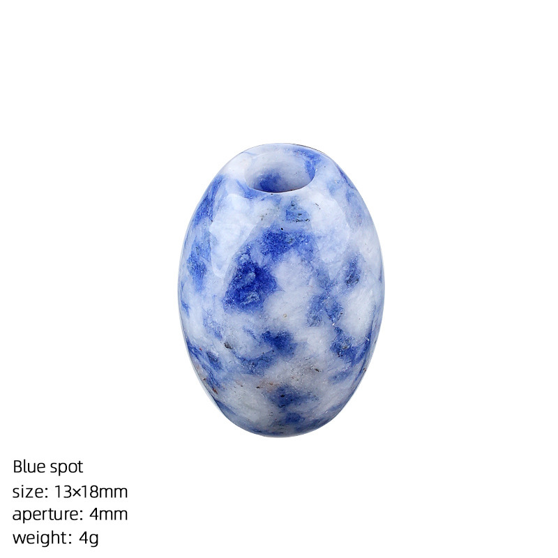 Natural Stone Barrel Bead Large Hole Spacer Beads DIY Bracelet Necklace Craft Loose Beads Handmade Accessory Supply