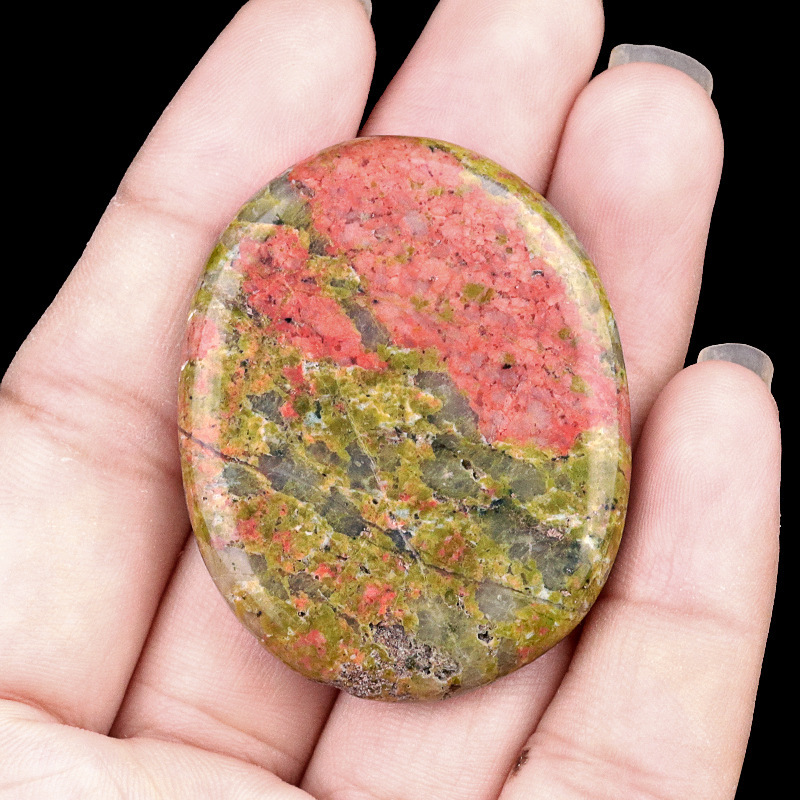 Natural Stone Oval Worry Thumb Stone Palm Relaxation Massage Pocket Stone Smooth Polished Oval Comfort Stone