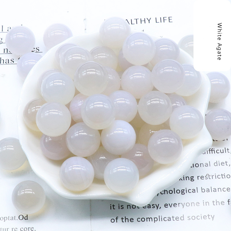 Natural Crystal Sphere Bead, 16mm No Hole Round Stone Bead for DIY Jewelry Making, Display Decor and Handmade Accessory Projects