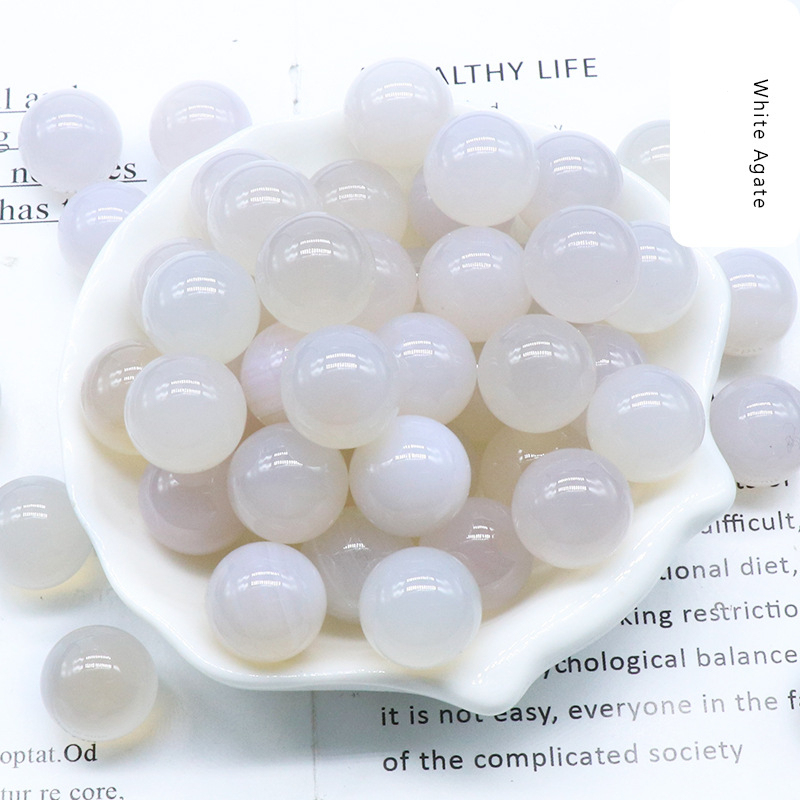 Natural Crystal Sphere Bead, 16mm No Hole Round Stone Bead for DIY Jewelry Making, Display Decor and Handmade Accessory Projects