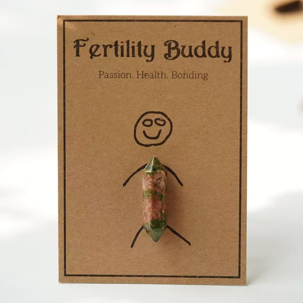 Natural Crystal Double Terminated Point with Message Card, Hand-Polished Healing Stone Gift for Mindfulness, Display & Resale