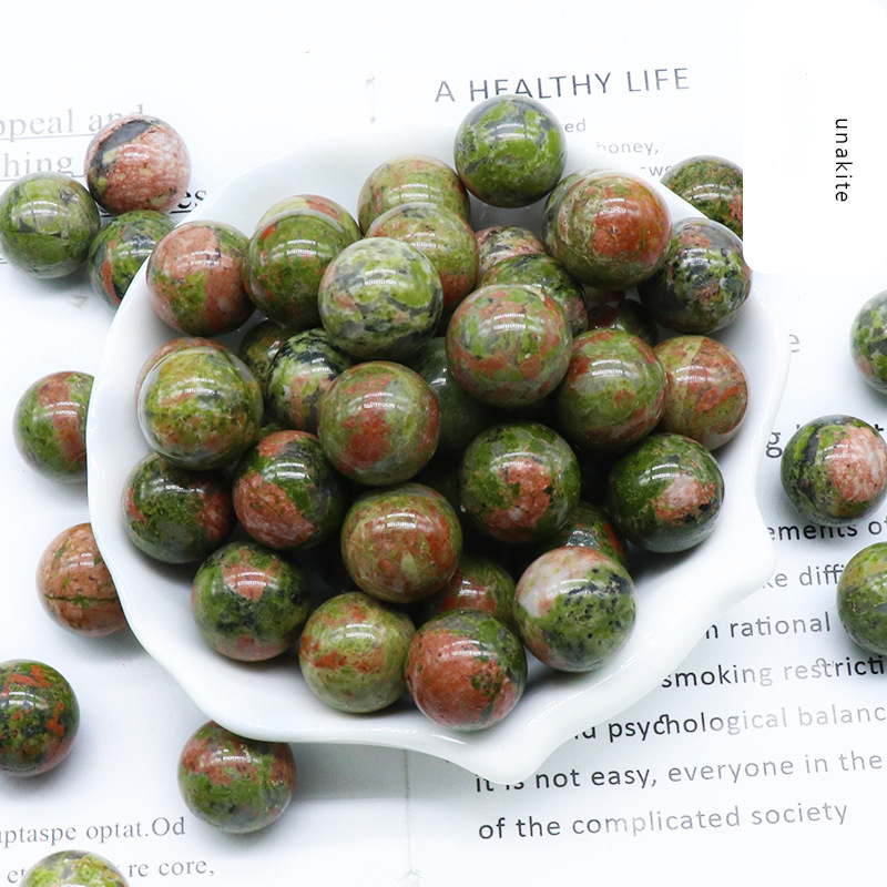 Natural Crystal Sphere Bead, 16mm No Hole Round Stone Bead for DIY Jewelry Making, Display Decor and Handmade Accessory Projects