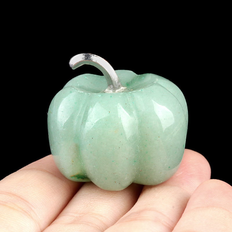 Natural Crystal Pumpkin 30mm Gemstone Carved Table Decoration