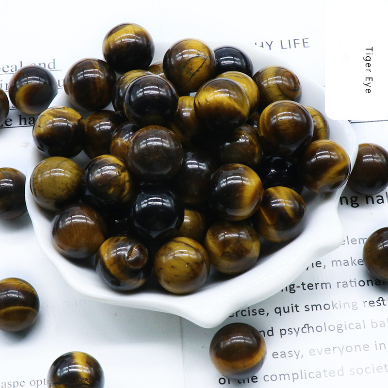 Natural Crystal Sphere Bead, 16mm No Hole Round Stone Bead for DIY Jewelry Making, Display Decor and Handmade Accessory Projects