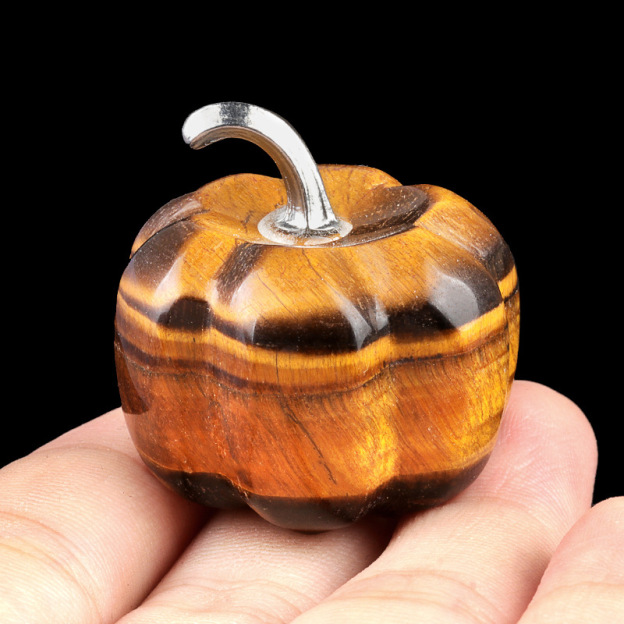 Natural Crystal Pumpkin 30mm Gemstone Carved Table Decoration
