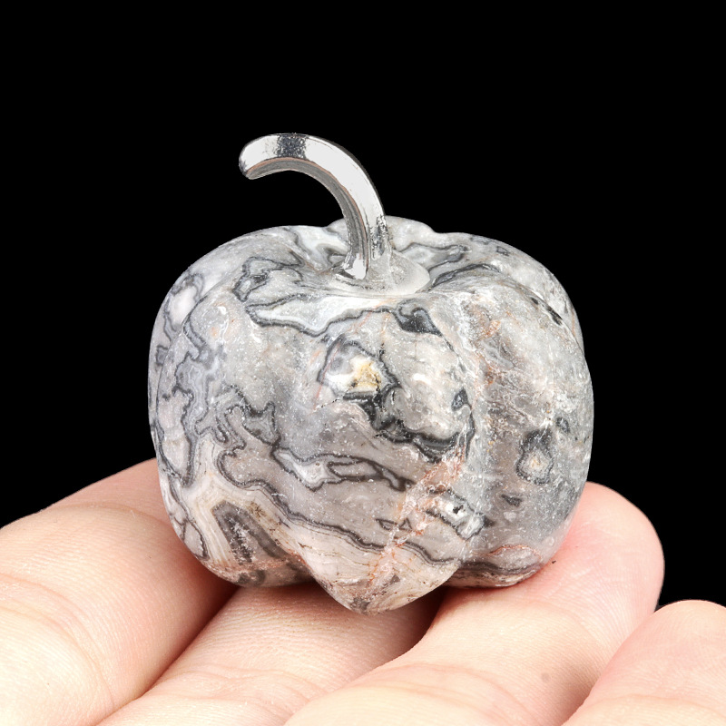 Natural Crystal Pumpkin 30mm Gemstone Carved Table Decoration