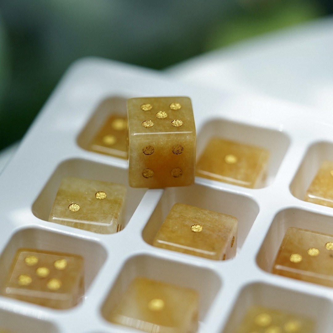 Semi-Precious Crystal Dice | Gemstone Dice in Single or Display Sets